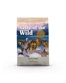 Taste Of The Wild Wetlands 12,2 kg - bezlepkové granule pro psy s kachním, krůtím a křepelčím masem