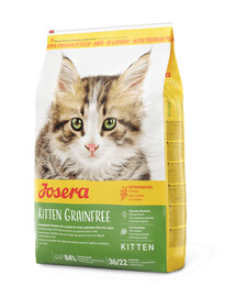 Josera Kitten Grainfree 10 kg - granule bez obilovin pro koťata, březí a kojící kočky