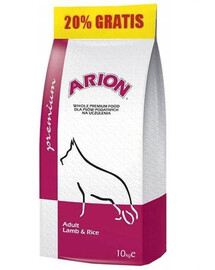 Arion Premium Lamb rice 10kg + 2 kg ZDARMA
