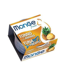 MONGE Fruit Cat krmivo pro kočky tuňák s ananasem  pro kočky 80 g