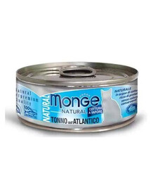MONGE Natural Cat Cat food tuňák atlantický  pro dospělé kočky 80 g