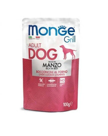 MONGE Grill krmivo pro psy s hovězím masem pro dospělé psy 100 g