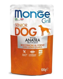 MONGE Grill Dog Senior krmivo pro psy s kachnou 100 g