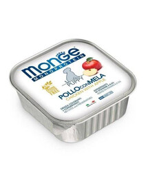 MONGE Fruit Dog Monoprotein Junior kuře s jablkem 150 g