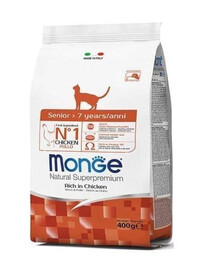 MONGE Cat Senior krmivo pro starší kočky 400 g