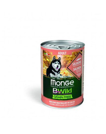 MONGE BWild bezobilné krmivo pro psy s lososem granule pro psy s lososem 400 g