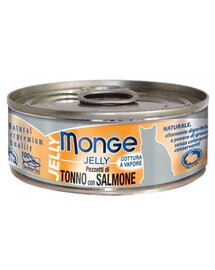 MONGE Jelly krmivo pro kočky s tuňákem a lososem 80 g