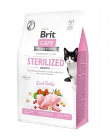 Brit Care Cat Grain Free Sterilized Sensitive 400 g - granule pro dospělé sterilizované kočky s citlivým trávicím systémem