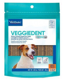 VIRBAC Veggiedent Fresh S (5-10 kg) žvýkací pamlsky pro psy 15 ks