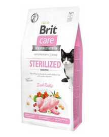 BRIT Care Cat Grain-Free Sterilized Sensitive 7 kg granule pro kočky po sterilizaci, s králíkem 7 kg