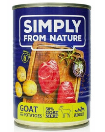 SIMPLY FROM NATURE Koza s bramborem mokré krmivo pro psy všech věkových kategorií 400 g