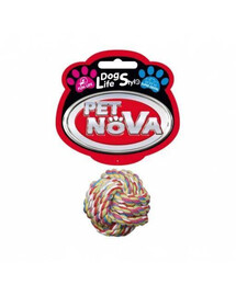 PET NOVA Ball-bavlněná šňůra pro psy 5 cm superdental