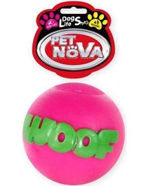 PET NOVA WOOF míček pro psa 8 cm růžový