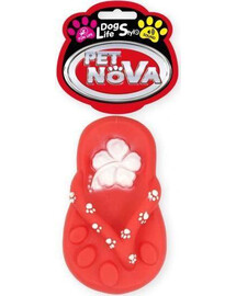 PET NOVA Pantofle "japonský" hračka pro psa 15 cm červená