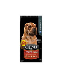 Farmina CIBAU Sensitive Lamb Medium Maxi 12 kg + 2 kg - granule pro dospělé psy středních a velkých plemen s alergií s jehněčí příchutí