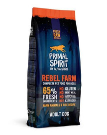 Primal 65% Rebel Farm Dog Food 12 kg - granule bez obilovin pro dospělé psy všech plemen