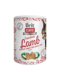Brit Care Cat Snack Superfruits Lamb pamlsky pro dospělé kočky 100g