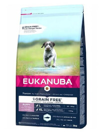 Eukanuba Grain Free - granule pro štěňata velkých plemen, 3 kg