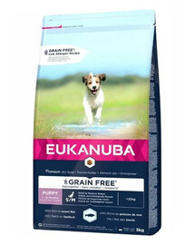 Eukanuba Grain Free - granule pro štěňata malých a středních plemen, 3 kg
