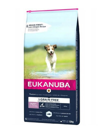 Eukanuba Grain Free 12 kg - granule pro štěňata malých a středních plemen