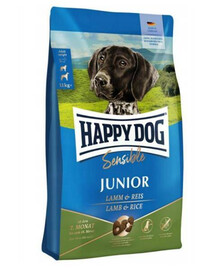 Happy Dog Sensible Junior, granule pro štěňata, 7-18 měsíců, jehněčí / rýže, 10 kg