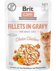 BRIT Care filety v kuřecí omáčce 24x 85 g kuřecí filety v mokrém krmivu pro kočky 24x 85 g