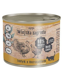 Wiejska Zagroda Cat Turkey with Chicken 200 g pro mladé kočky a koťata