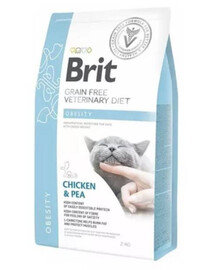 BRIT veterinární krmivo kočičí obezita 2 kg