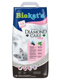 BIOKAT'S Diamond Care Fresh bentonitové stelivo s vůní pudru pro kočky 8 l