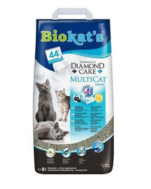 BIOKAT'S Diamond Care Multicat fresh bentonitové stelivo pro kočky 8 l