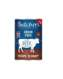 Butcher's Original v omáčce, kousky s hovězím masem v omáčce, 400 g mokrého krmiva pro psy, 400 g
