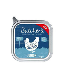 Butcher's Original Junior, s kuřecím masem, paštikou 150 g mokré krmivo pro štěňata, 150 g