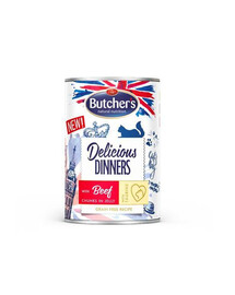 Butcher's Delicious Dinners, kousky s želé kapsička pro kočky 400 g