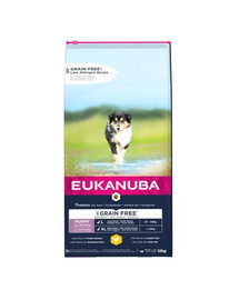 Eukanuba Grain Free Puppy L-XL kuřecí 12 kg granule pro štěňata, velká a obří plemena, 12 kg