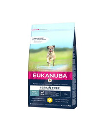 EUKANUBA GRAIN FREE ADULT granule pro dospělé psy malých a středních plemen 3 kg