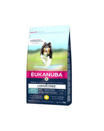 Eukanuba Grain Free Adult, L/XL Chicken, 3 kg, granule pro dospělé psy, velká a obří plemena, 3 kg