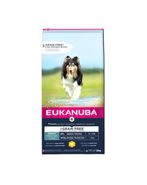 EUKANUBA GRAIN FREE ADULT, L/XL kuřecí granule pro dospělé psy velkých a obřích plemen