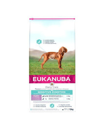 Eukanuba Dog Dry Daily Care Sensitive Digestion Puppy Chicken Bag granule pro štěňata s citlivým žaludkem 12 kg