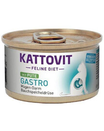 KATTOVIT Feline Diet Gastro Turkey krůtí 85 g