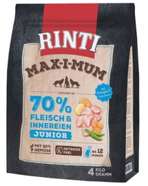 RINTI MAX-I-MUM Junior s kuřecím masem pro štěňata 4 kg