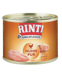 RINTI Singlefleisch Chicken Pure 185 g monoproteinová konzerva pro psy s kuřecím masem