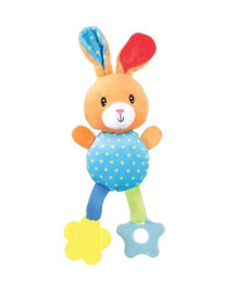 Plyšová hračka pro štěně RIO králík Modrá plyšová hračka pro psa