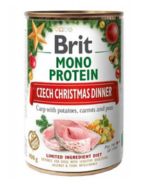 Brit mono protein christmas carp konzerva pro dospělé psy s kaprem 400 g