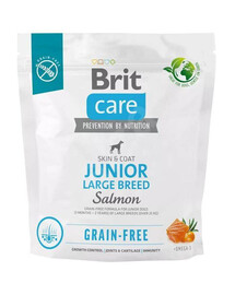 Brit care dog grain-free junior large breed salmon granule pro štěňata velkých plemen 1 kg
