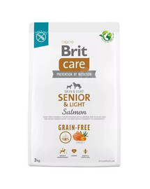 Brit care dog grain-free senior&light salmon granule pro starší psy s nadváhou 3 kg