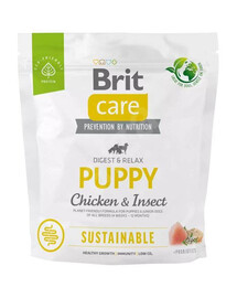 Brit care dog sustainable puppy chicken insect granule pro štěňata a mladé psy 1 kg