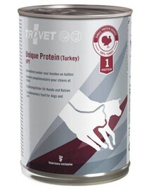 TROVET Unique Protein Turkey UPT pro psy a kočky krůta 400 g