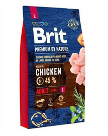 BRIT Premium By Nature Adult Large L 8 kg+1kg ZDARMA