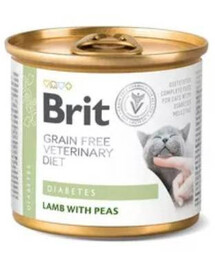 BRIT Veterinary Diet diabetes Lamb&Pea pro cukrovku pro kočky 200 g