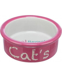 TRIXIE keramická miska pro kočky, růžová/šedá, 0,3 l/12 cm, vhodná pro TX-24791